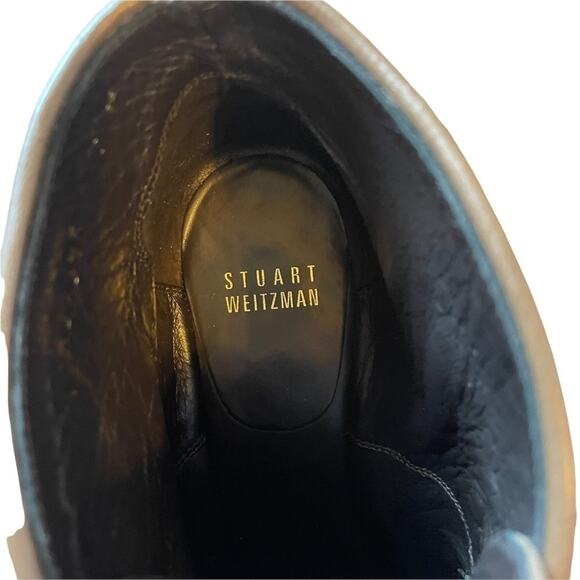 Stuart Weitzman Kalahari Tan Suede Hidden Wedge Lace‎ up Booties Size 7 - Picture 6 of 12